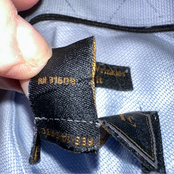 Jos A Bank Reserve Dress Shirt Mens Size 17.5 - 37 SLEEVE Blue Tailored Fit XXL - Picture 2 of 16